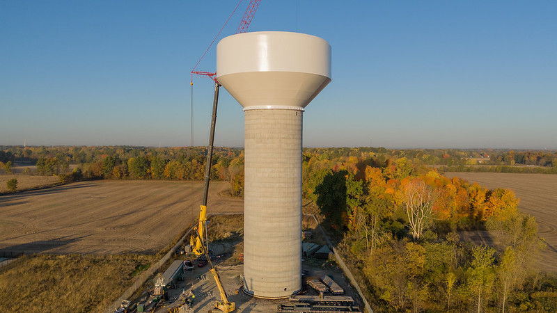 new water tower near Intel site